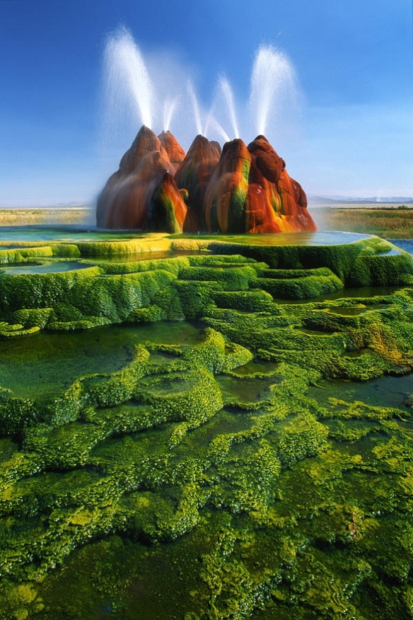 Fly Geyser of Fly Ranch is on private land in Nevada