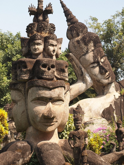 Xieng Khuan Buddha Park in Vientiane, Laos.